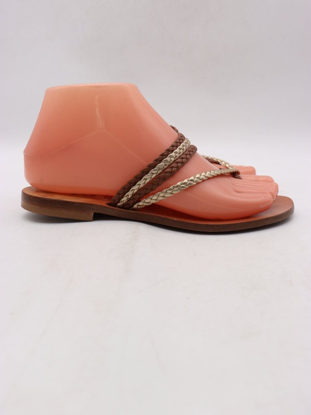 M Gemi Strappy Sandals Women's Size EU 35.5 Slip On Casual Brown Shoes Italy